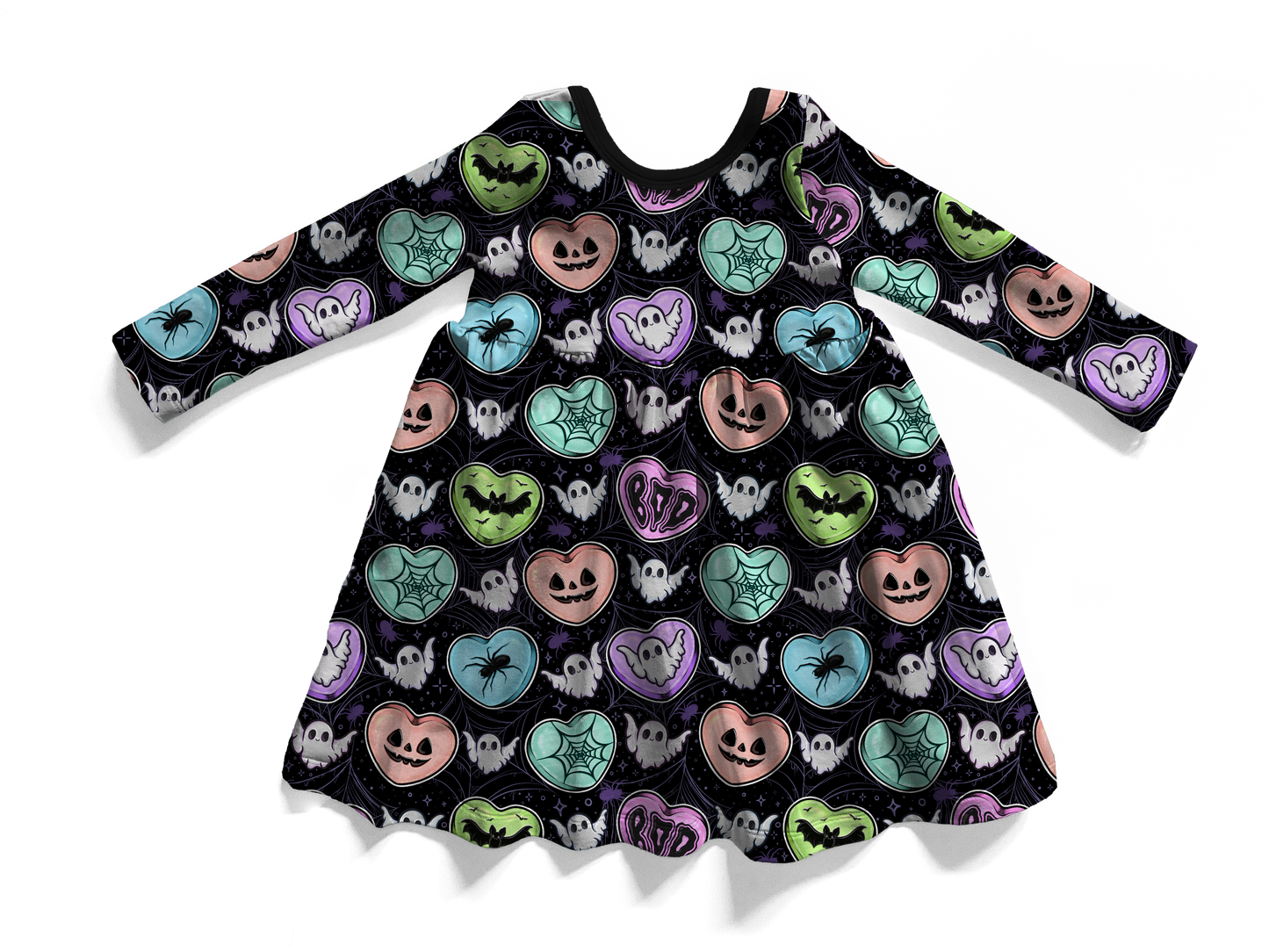Love at First Fright Long Sleeve Twirl Dress